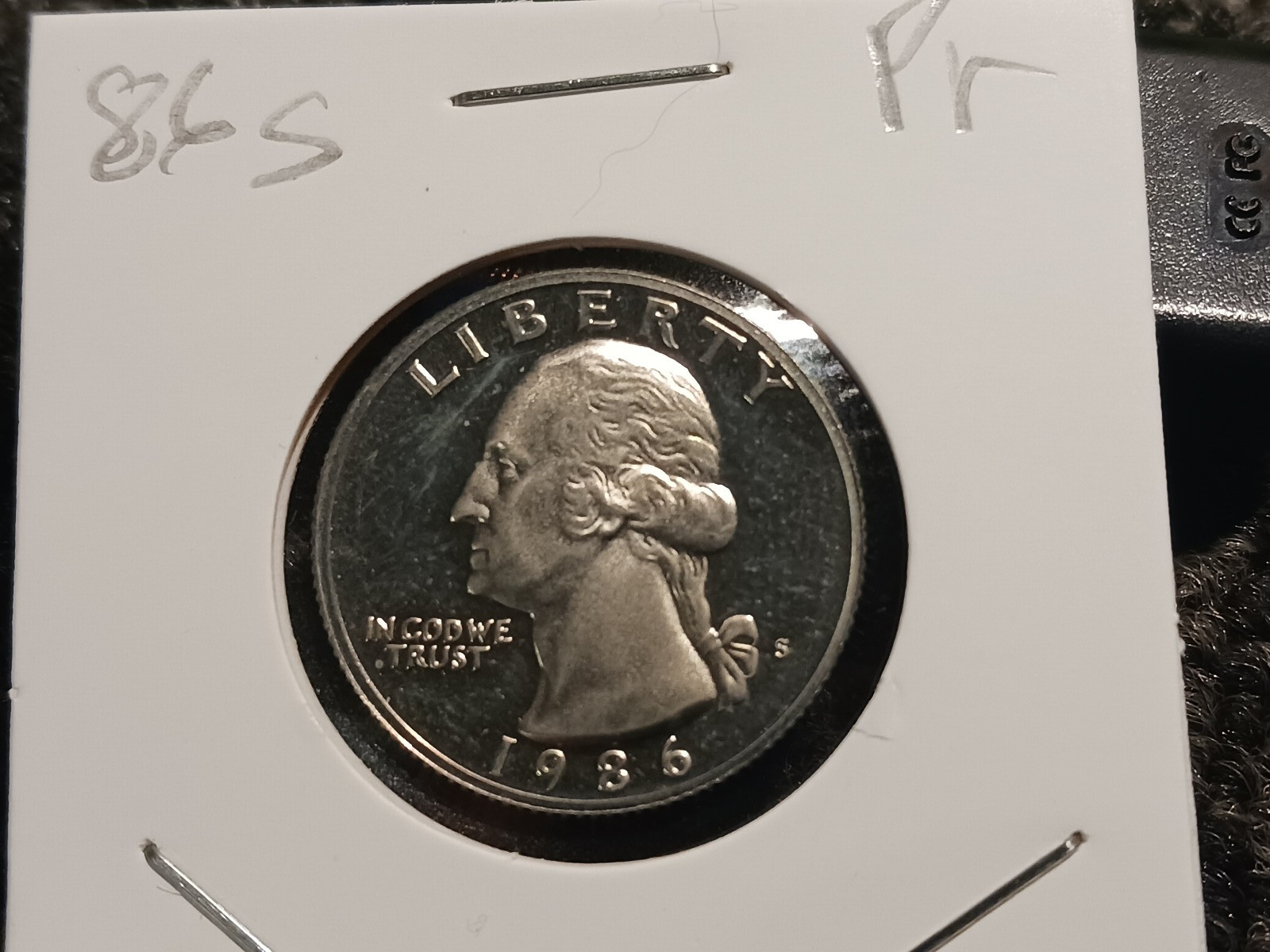 1986 S Washington Quarter clad