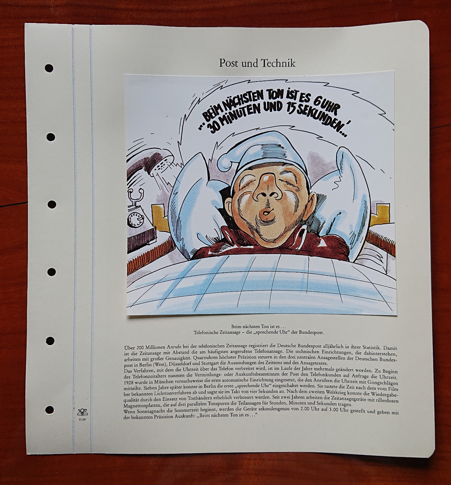 Vordruckblatt Post And Technology Beim Nächsten Tone Ist It Telefon. Time of Day