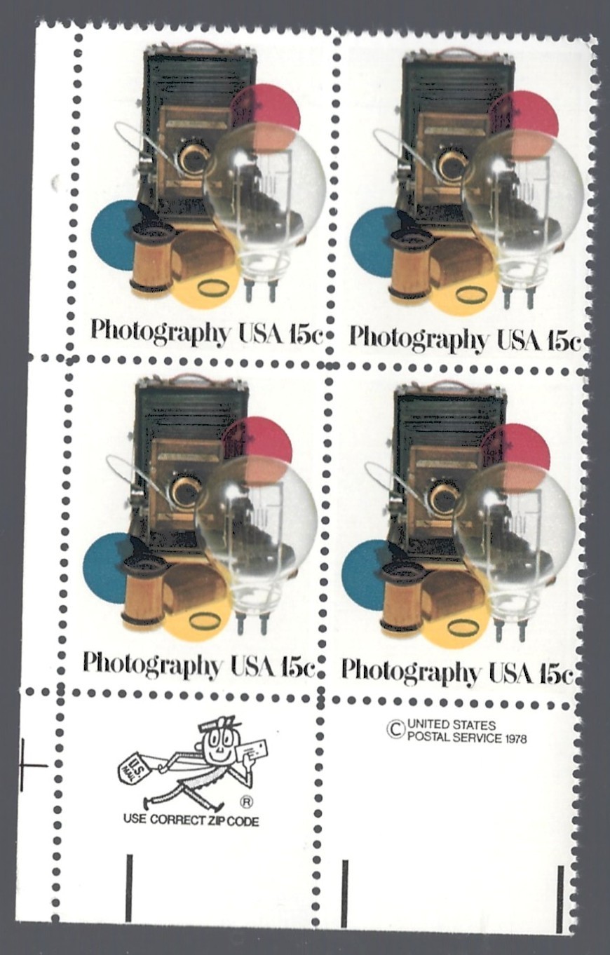 Stamp US 1758, Photography, Zip Block, MNH