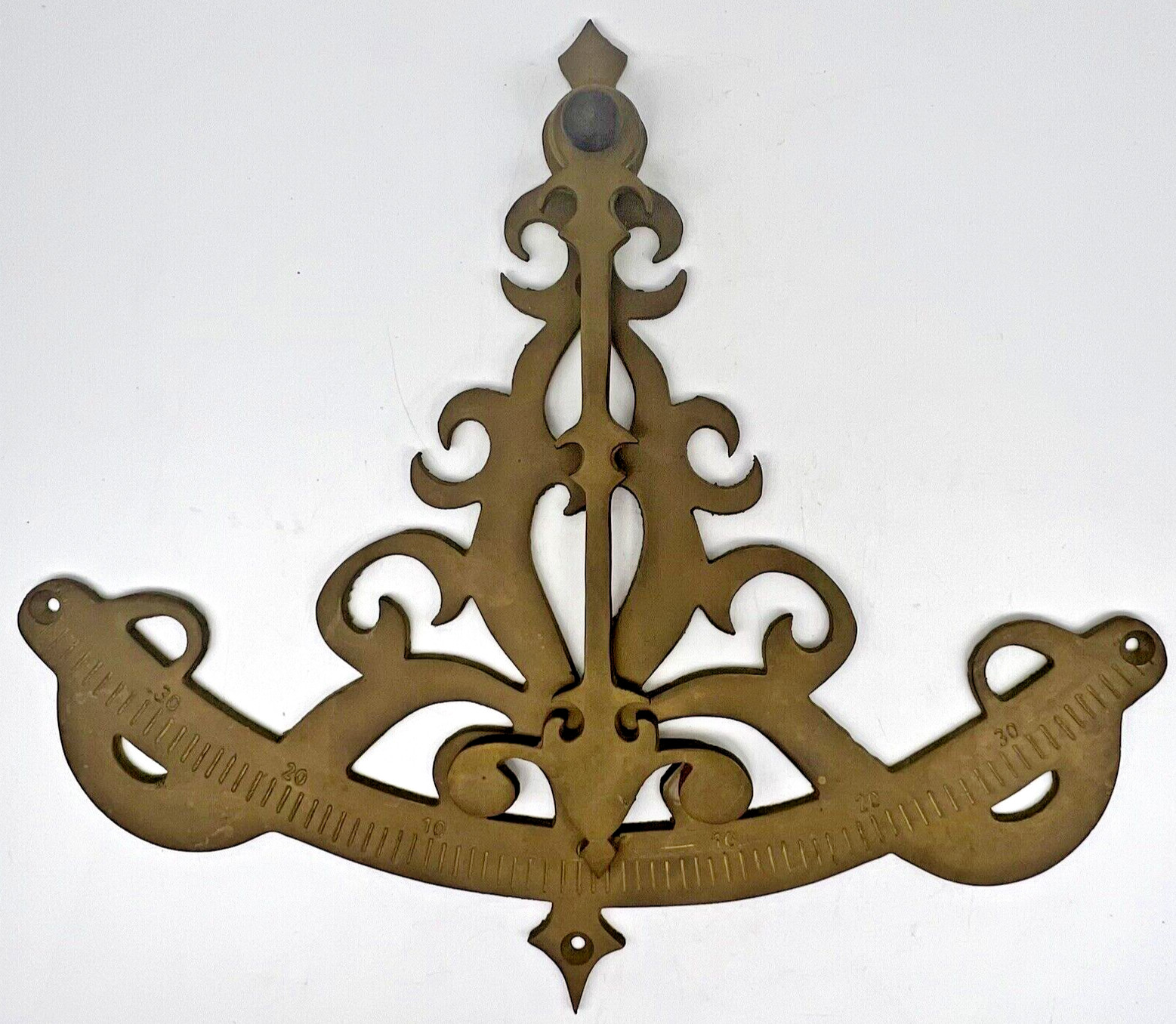 Vintage Brass Maritime Nautical Inclinometer Pendulum Navigational Instrument