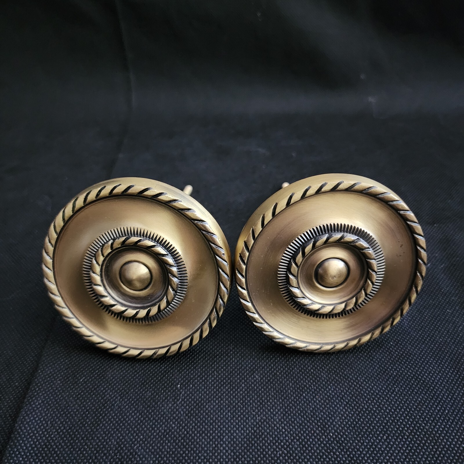 Large Brass Drawer Pulls Set Of 2 Georgian Rope Style Curtain Tiebacks