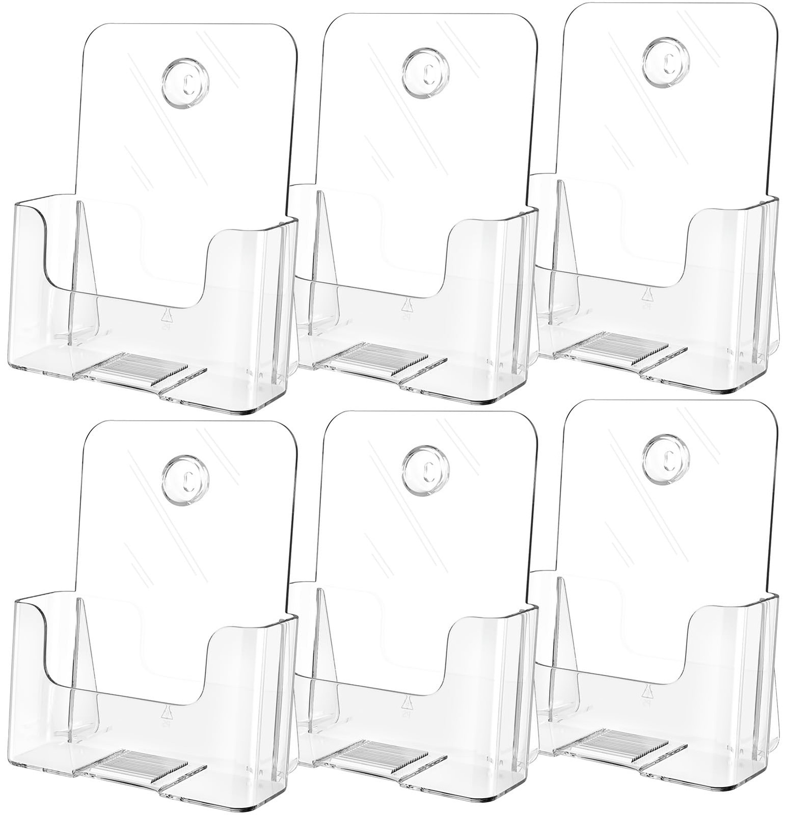 MaxGear Acrylic Brochure Holder 6 x 8 inch, Display Stand Plastic Clear Flyer Ho