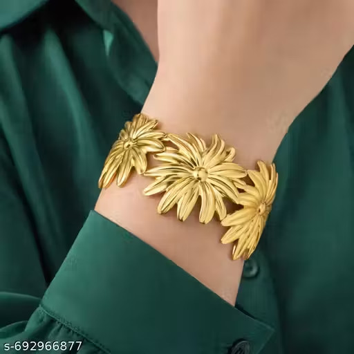 22K Gold Plated Indian Bridal Jewelry Ethnic Bollywood Kada Bracelet Bangles Set