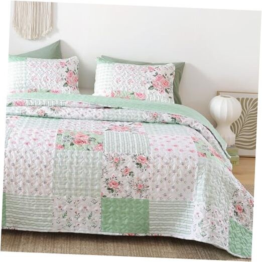  Quilt Sets Size Floral Quilt Set 3 Pieces Bedding Set Bedspreads King Green