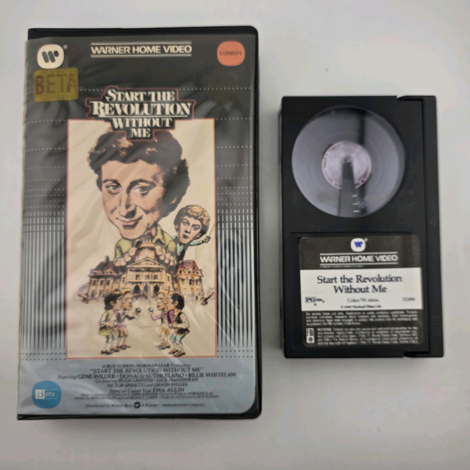 Start the Revolution Without Me - Betamax - Gene Wilder - Clamshell (Not Vhs)