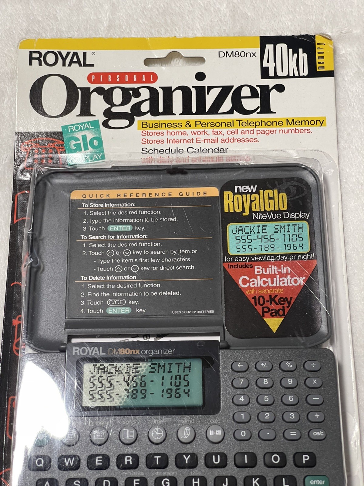 ROYAL 40kb Personal Organizer Business LCD Display Vintage Electronic DM80NX