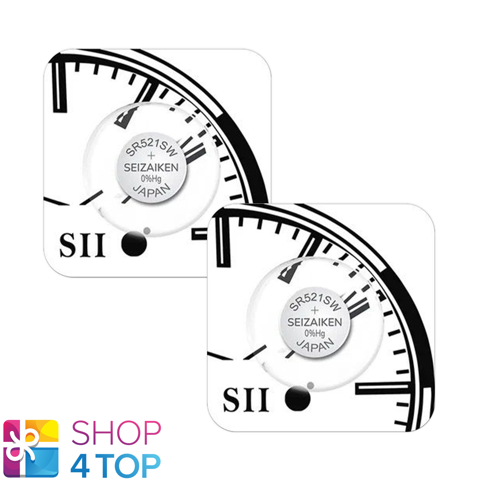 2 Seiko Seizaiken Watch Batteries 379 SR521SW SR63 Silver Oxide 1.55V 2026 New