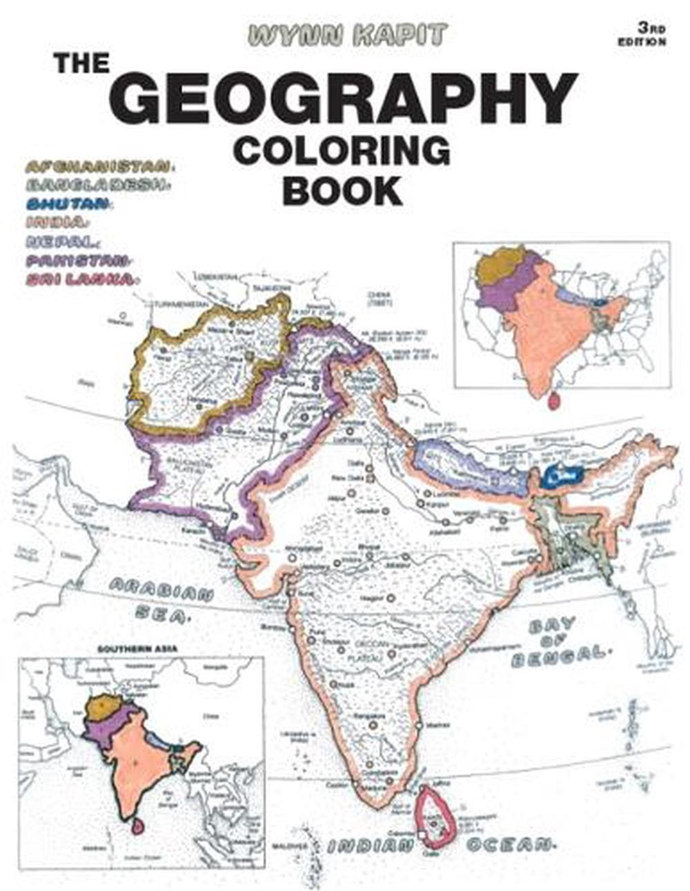 Geography Coloring Book 3rd Edition by Wynn Kapit (English) Paperback Book