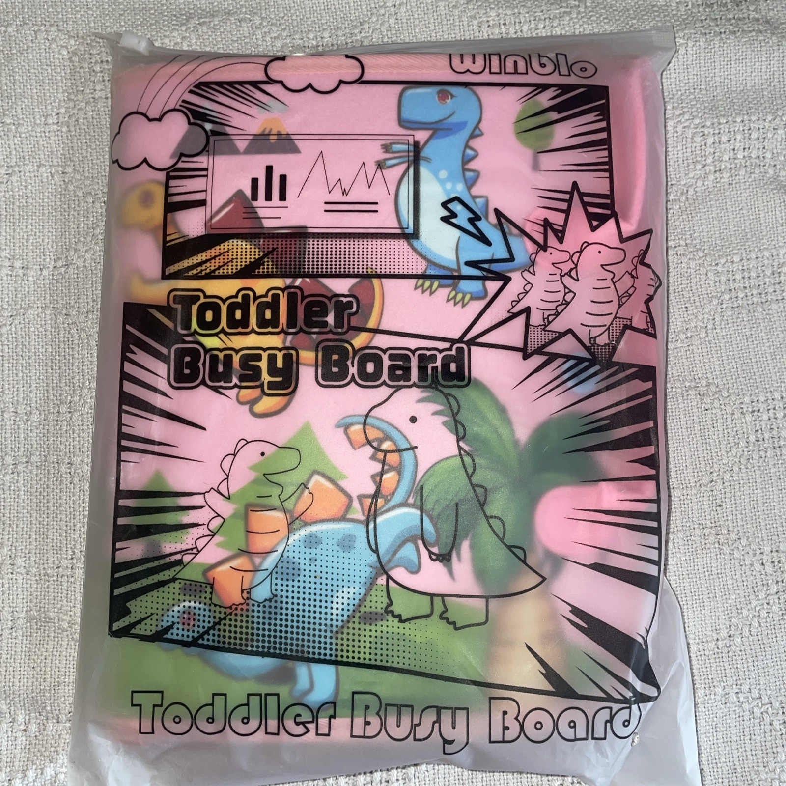 Hahaland Pink Toddler Busy Board Montessori Toys Motor Skills Princess New