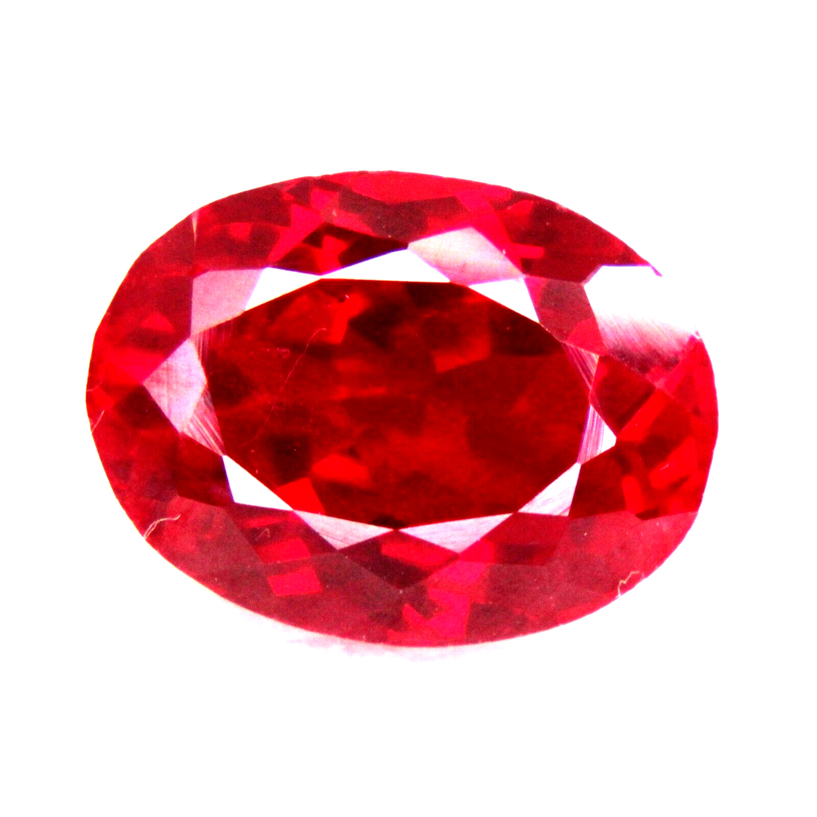 8-10 Ct Loose Gemstones Oval Shape Certified Corundum Ruby