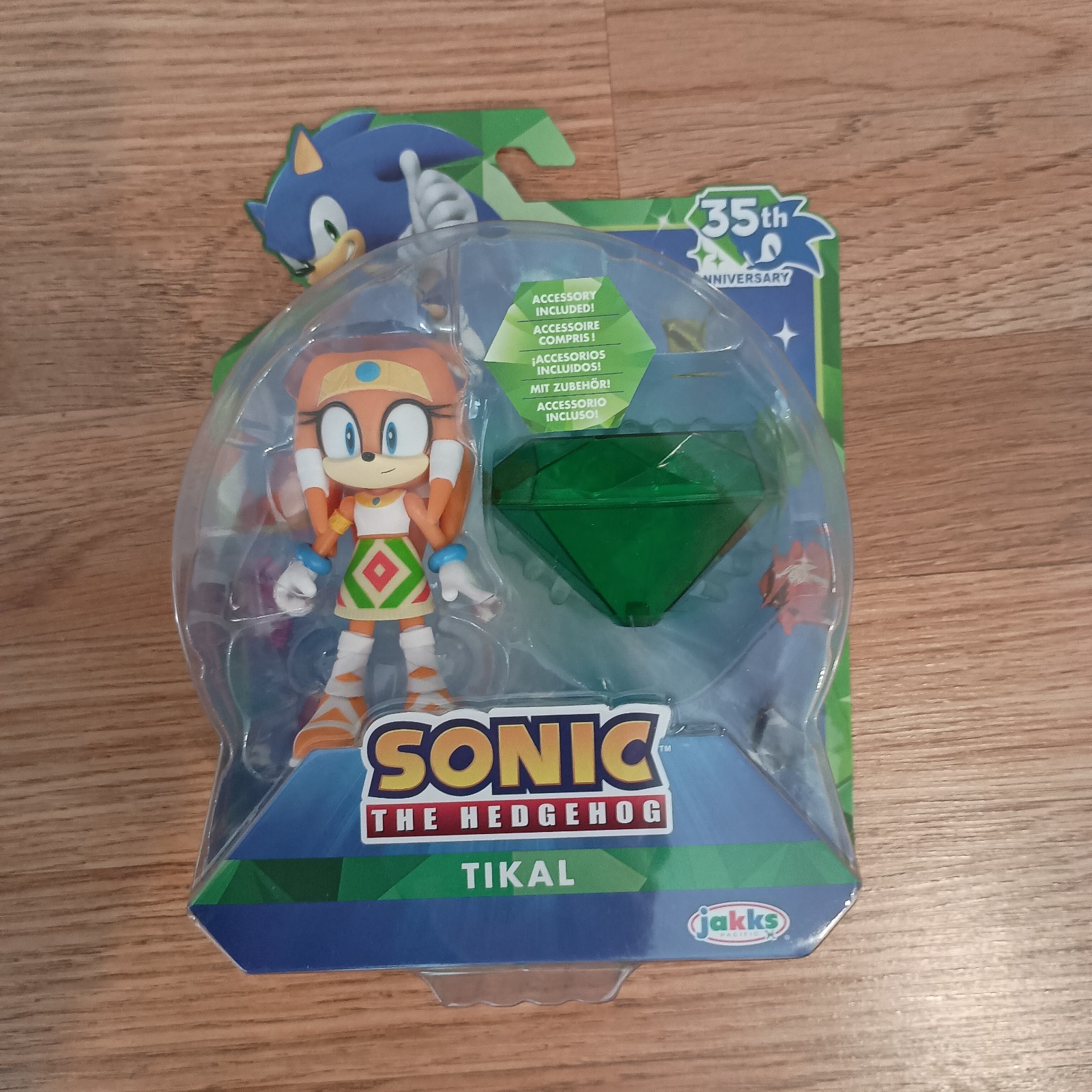 Jakks Pacific TIKAL w/ Master Emerald 35th Anniversary Sonic The Hedgehog Figure
