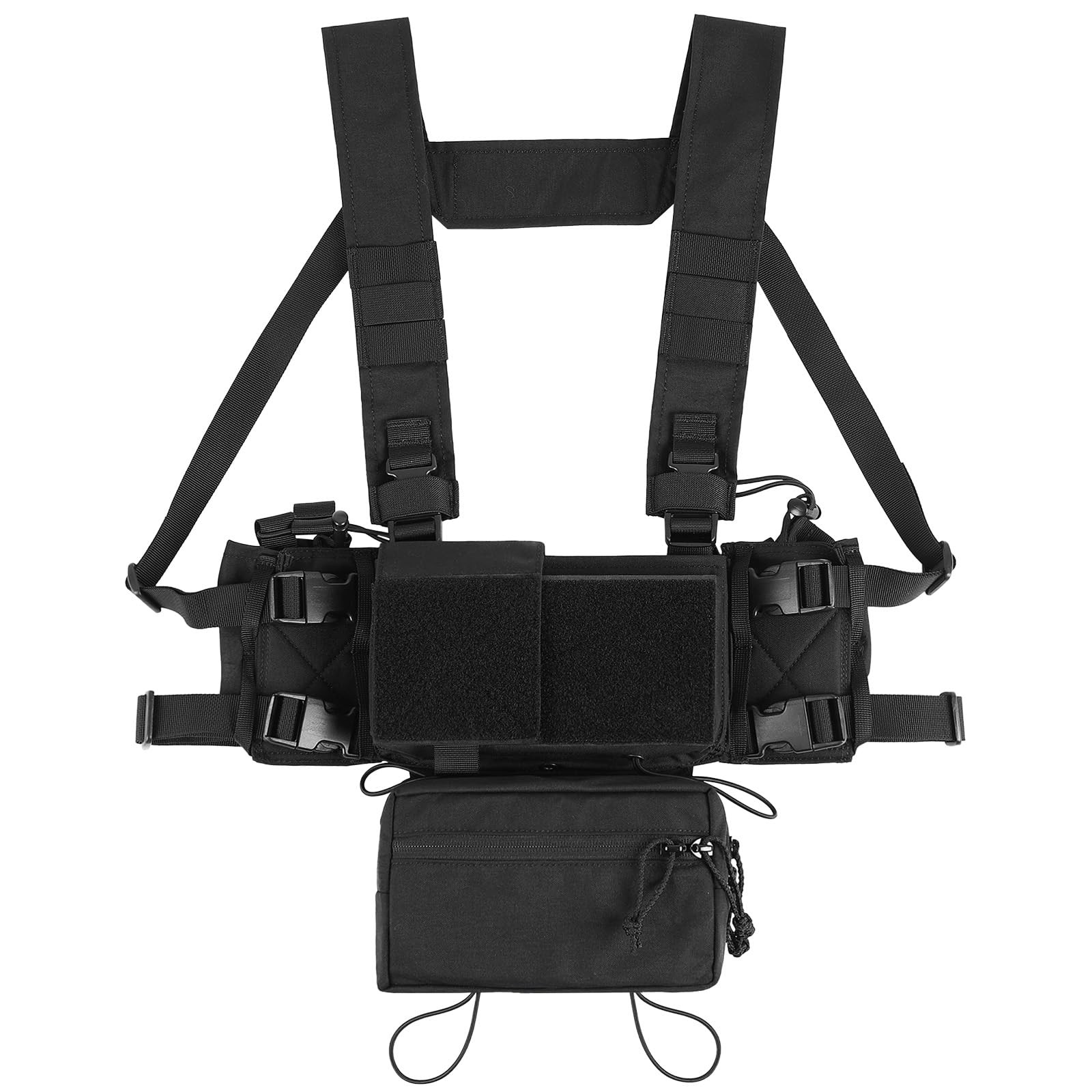 Tactical Chest Rig, MOLLE Modular Plate Carrier System with 5.56/7.62 Mag Pou...