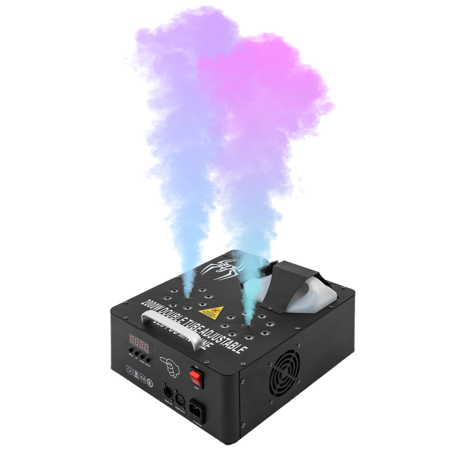 Vertical Fog Smoke Machine Stage Show Effects Smoke Spray Fogger DMX RGB 2000W