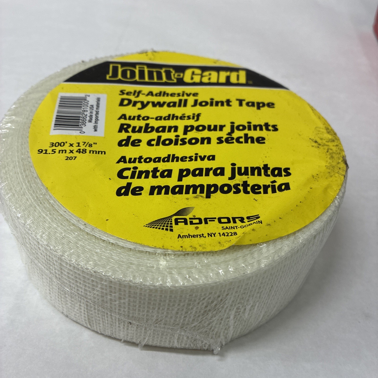 Self Adhesive Drywall /Sheetrock Joint Tape Repair Fabric 300' x 1-7/8" 