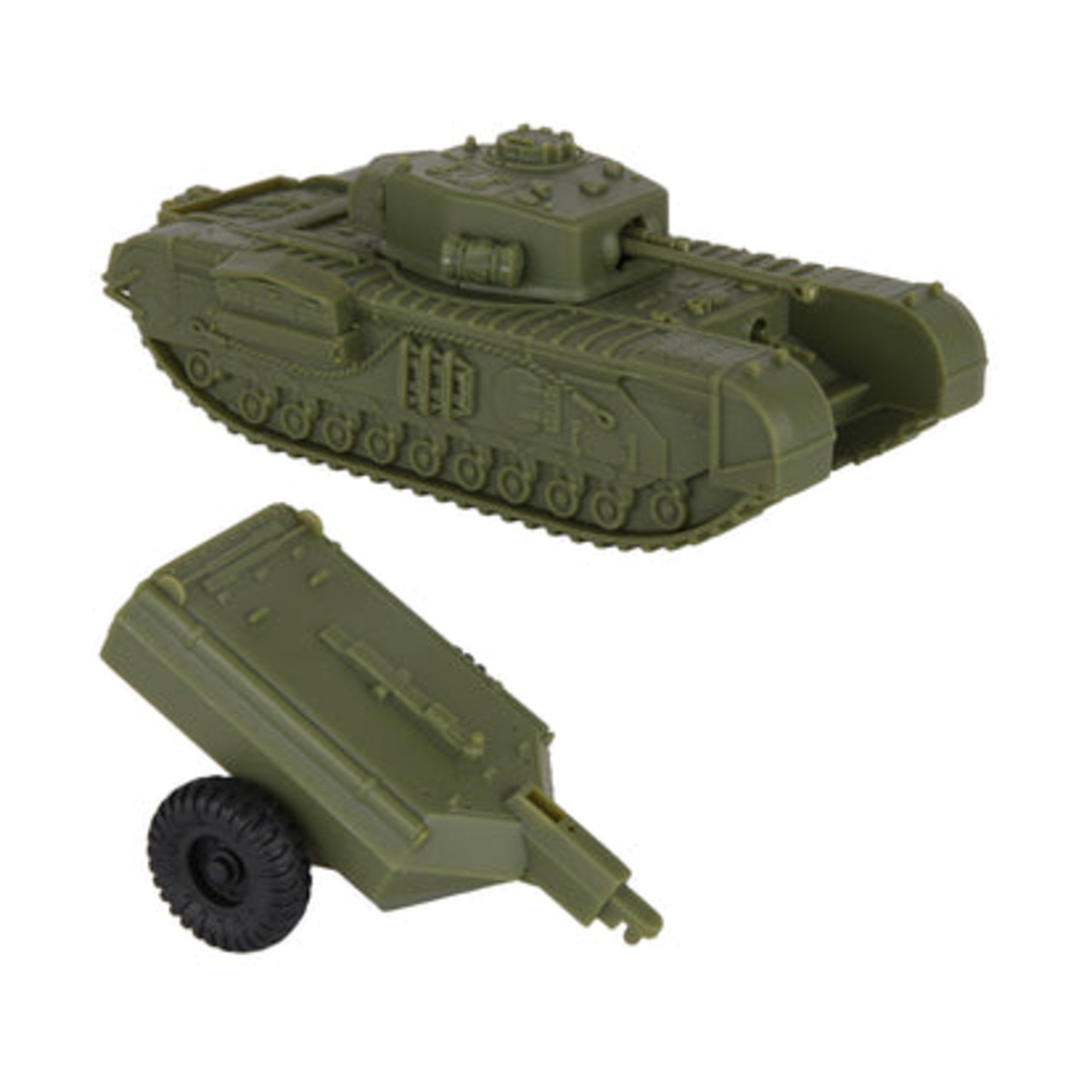 VictoryBuy Toy WWII British Churchill Crocodile Tank - Green New