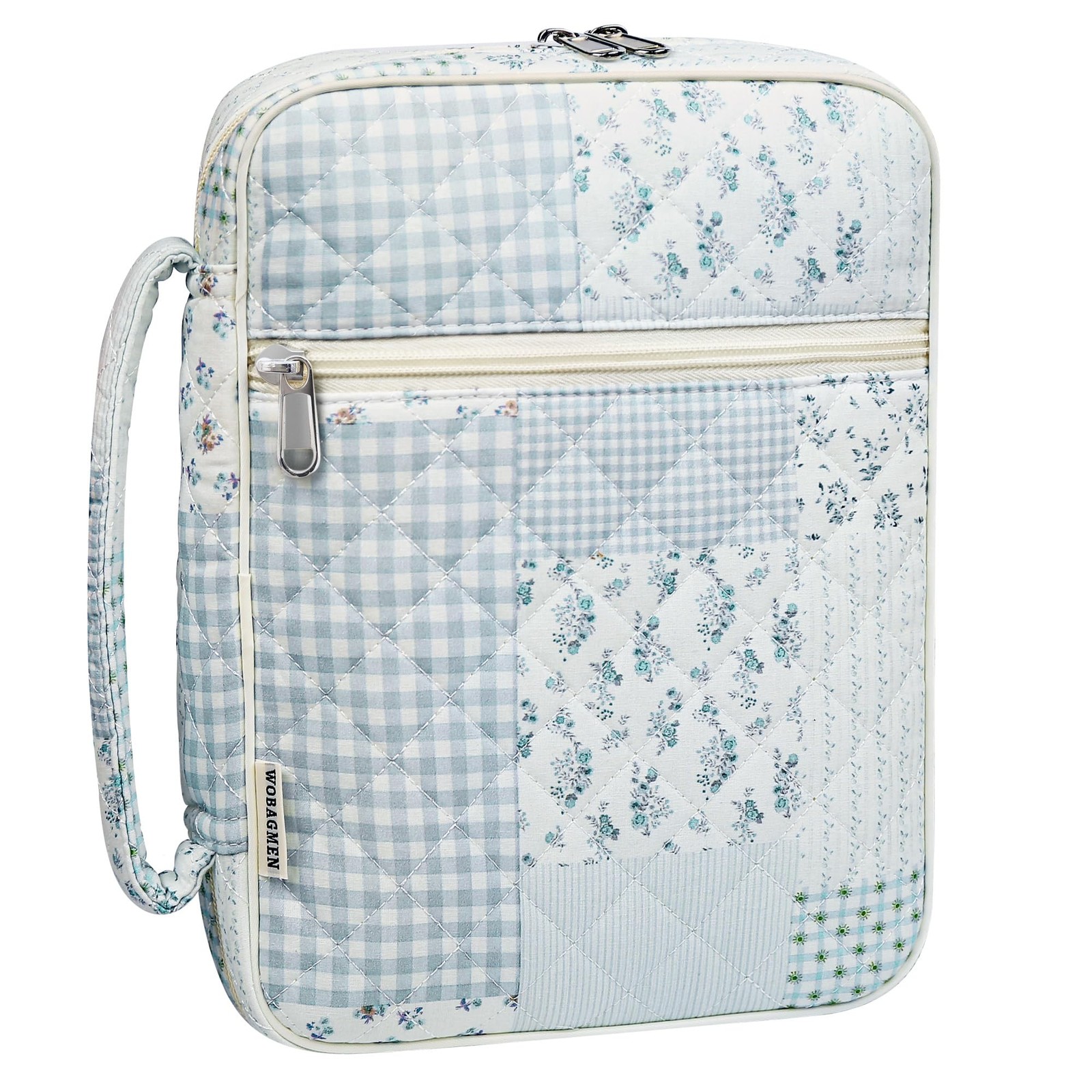 Bible Cover Case for Women,Large Bible Tote Bags Organizer Quilted Carrying C...
