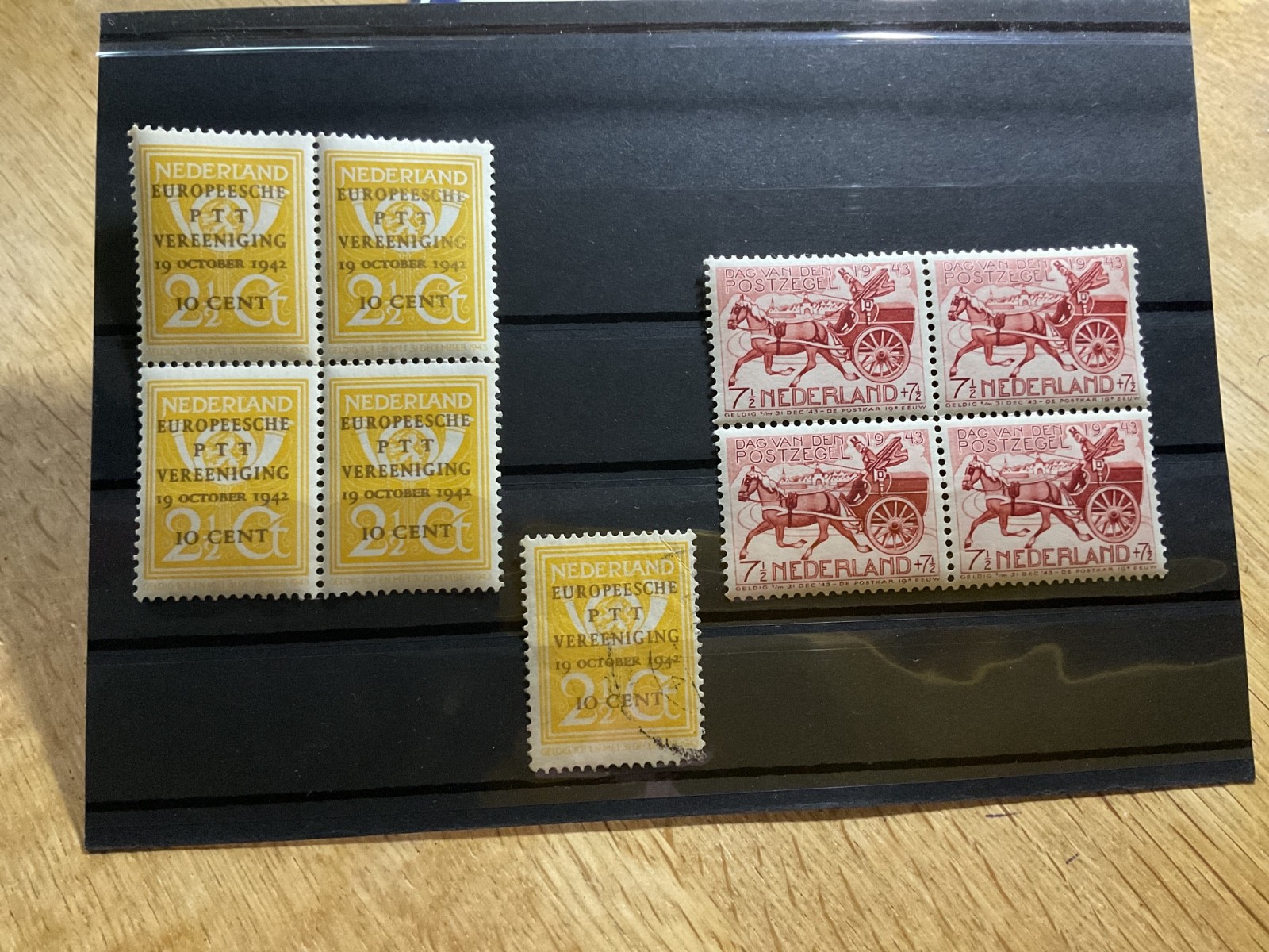 Netherlands mounted mint or used stamps on 5  cards  B3093