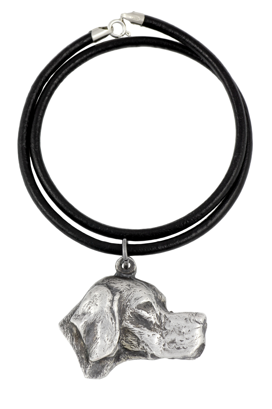 English Pointer Necklace With Dog, Silver Plated Pendant