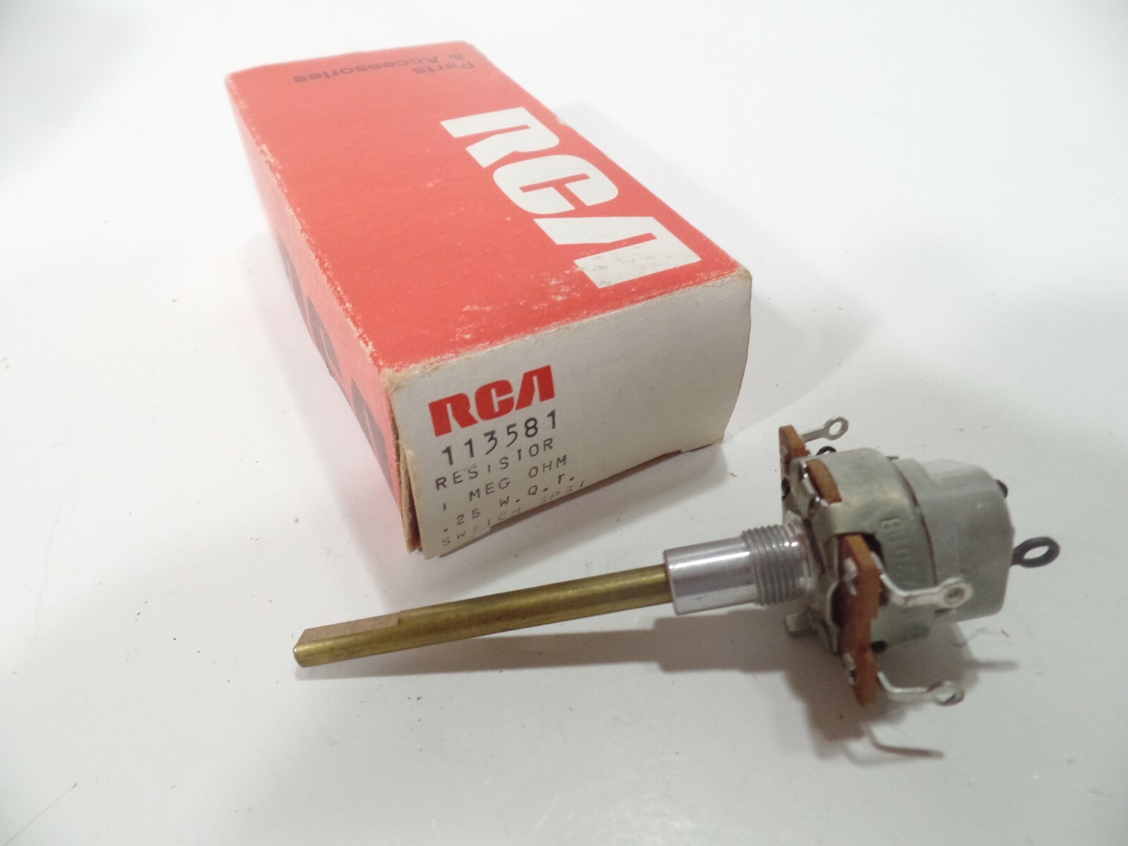 RCA Resistor & Switch P.N. 113581 NOS New Old Stock