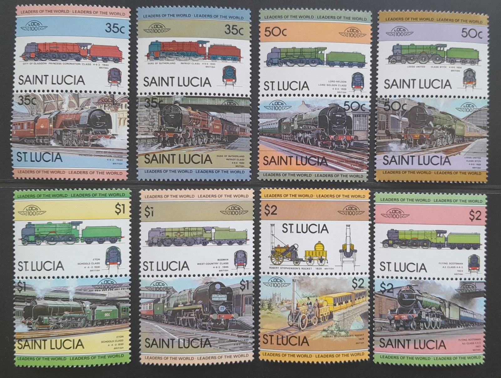 St Lucia 1983 Train stamps MNH 35c - $2