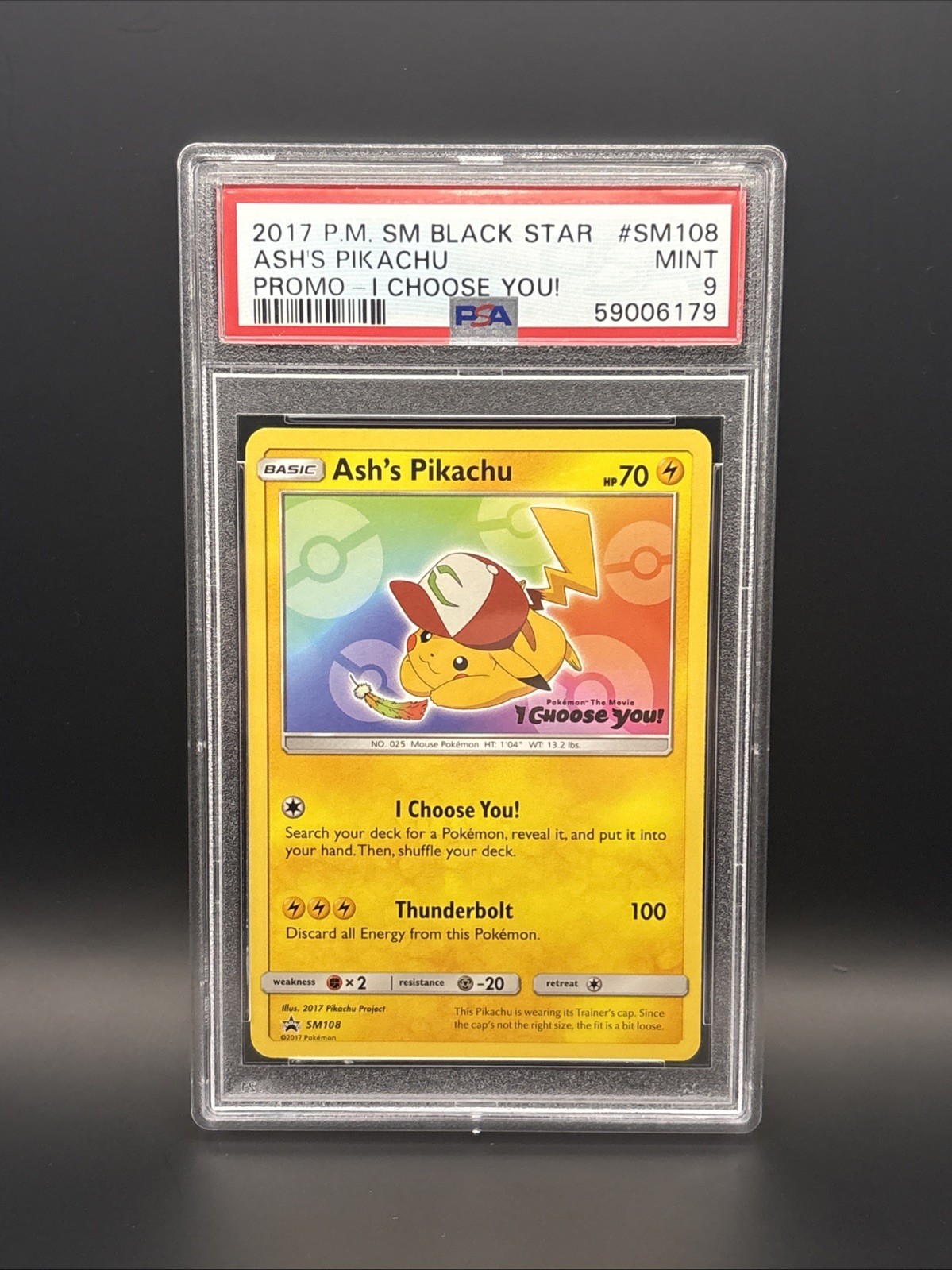 Pokémon TCG Ash's Pikachu SM108 Promo Trading Card