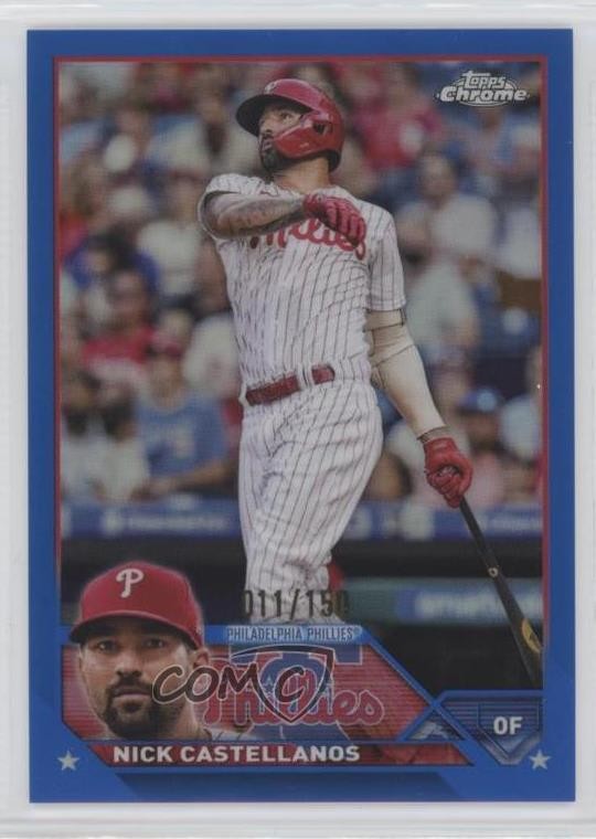 2023 Topps Chrome Blue Refractor 11/150 Nick Castellanos #181 10k8