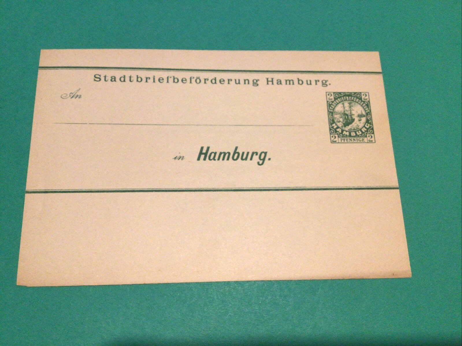 Germany Early  Hamburg  Unused Sealed Newspaper Wrapper A21218