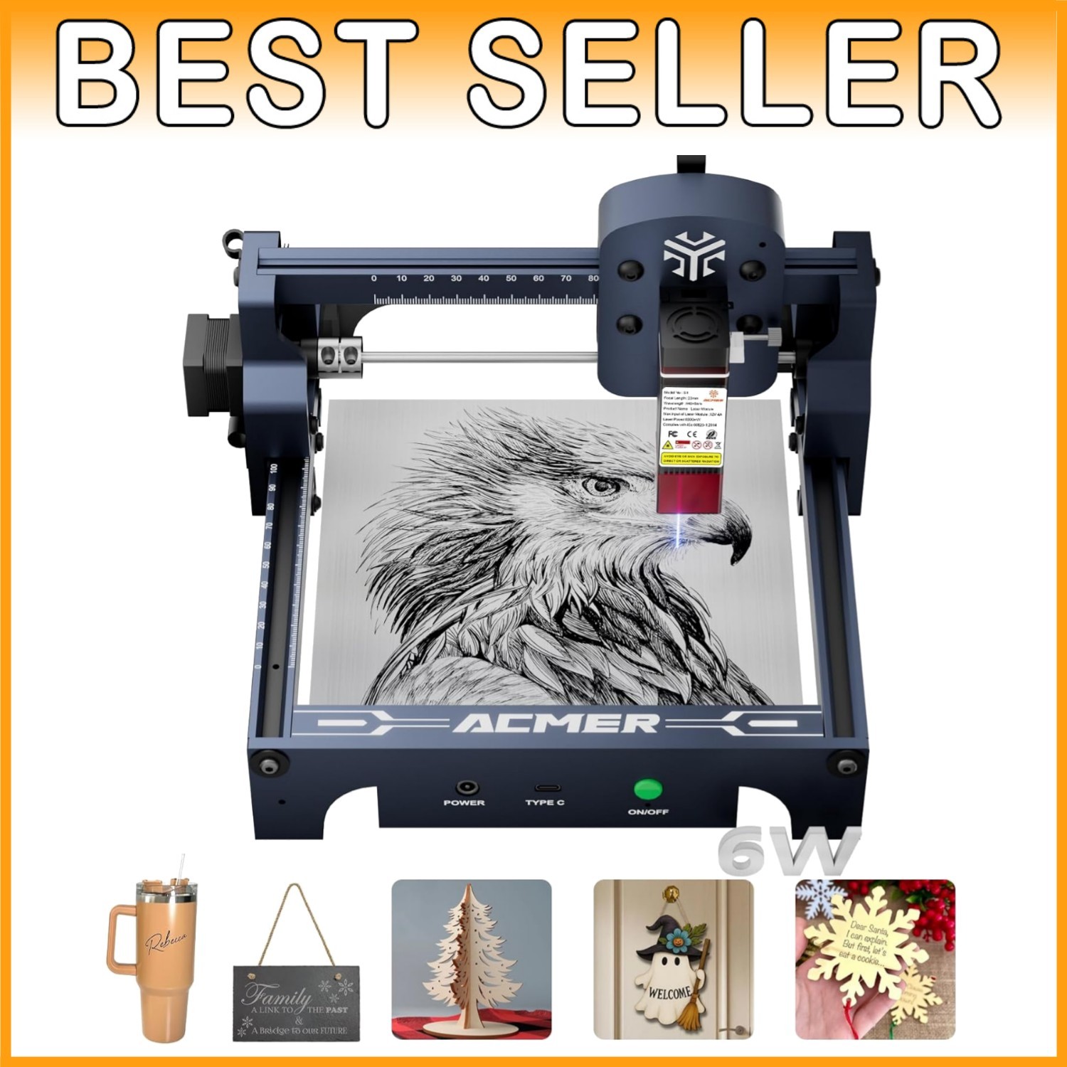 Compact 130x130mm Engraving Tool - Free Engraving Software