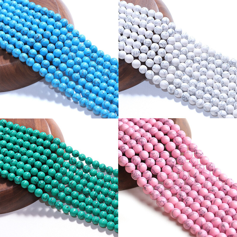 Wholesale 450pcs Mixed Artificial Turquoise Round Loose Beads 8MM 10 Strands