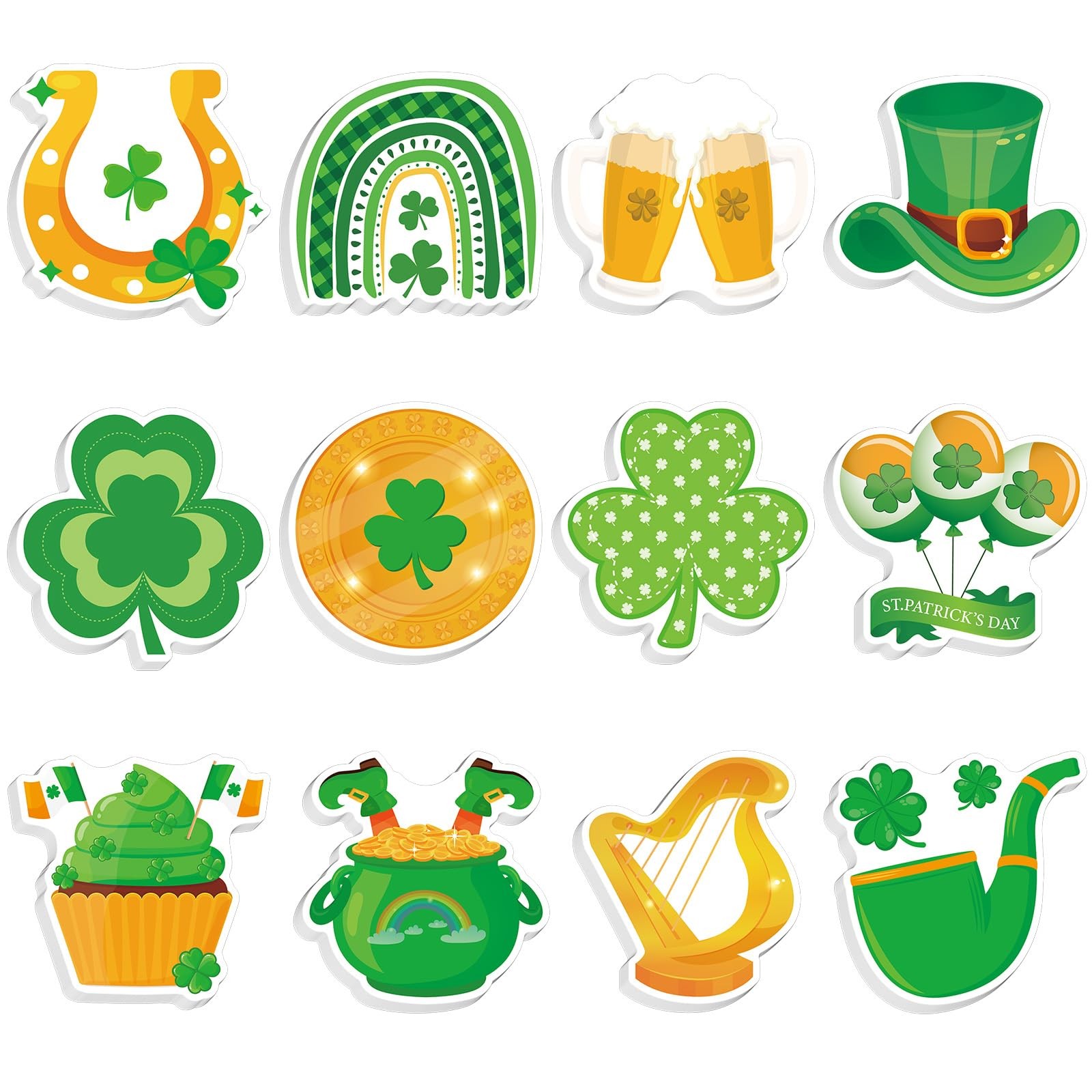600 Sheets St Patrick's Day Sticky Notes, Lucky Shamrock Notepads Irish St.... 
