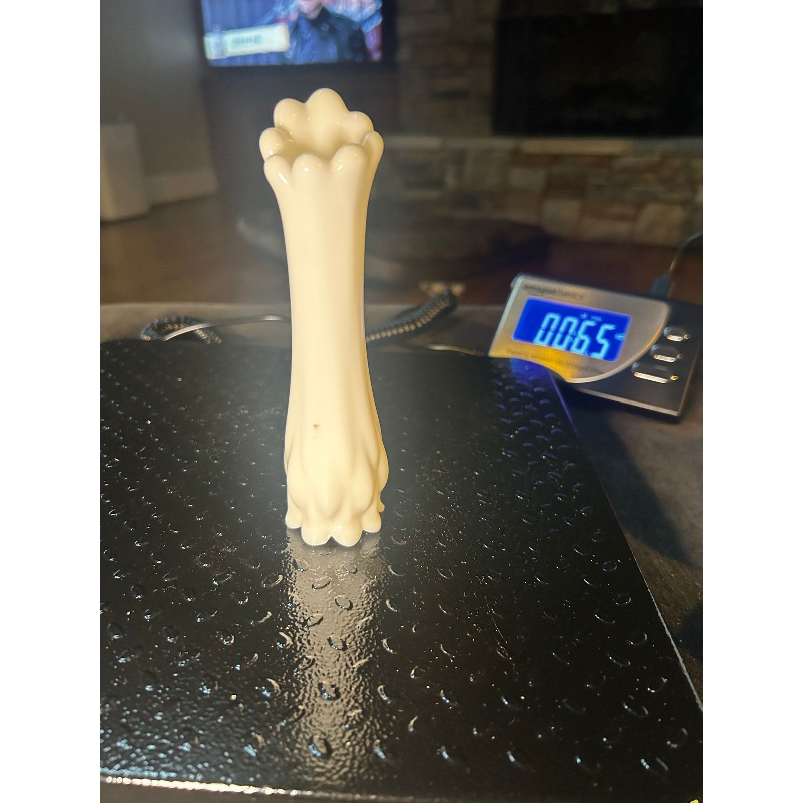 Scalloped Milk Glass Bud Vase