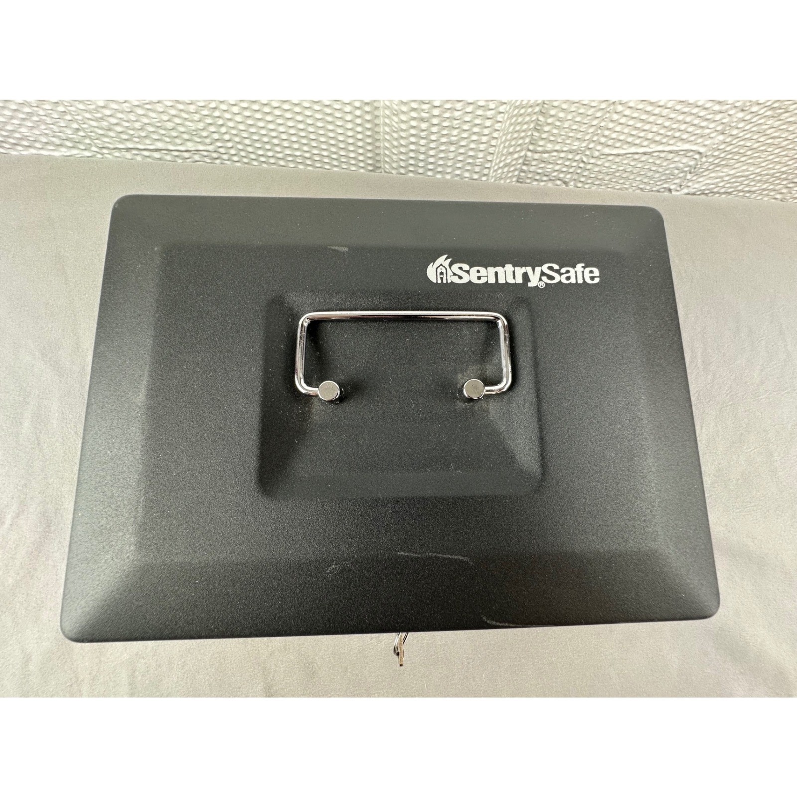 SentrySafe Medium Cash Box with Privacy Key Lock Dark Gray with Key