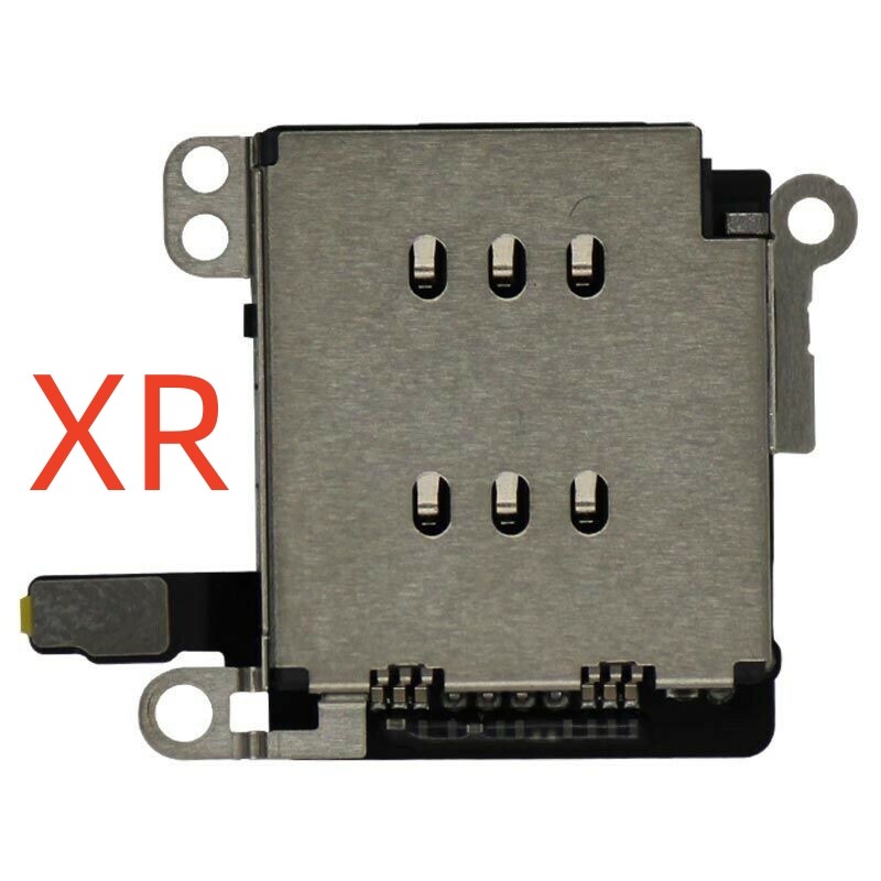 1 Pcs Dual SIM Card Reader Slot Socket Flex Cable Replacement For iPhone XR