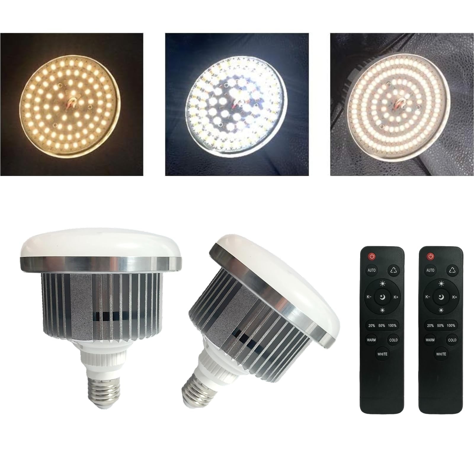 2 Pack 85W LED Soft Box Light, Photography Light Bulb 2700-6500K Remote Contr...