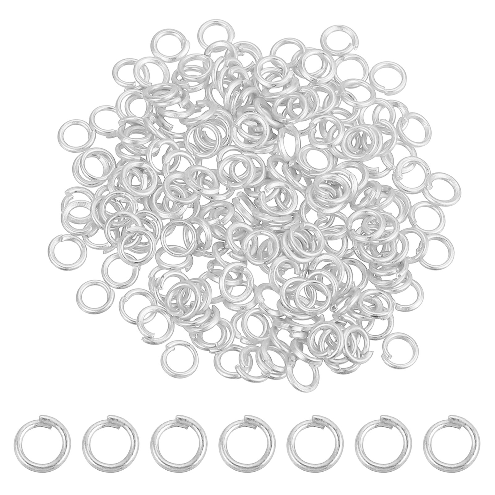 200 Pcs Open Jump Rings, 3mm Split Metal Ring 0.5mm Thick Connect, Mute Silver