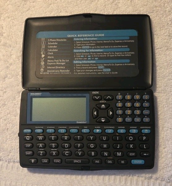Rolodex Personal Electronic Organizer RF 22192 192K by Franklin Electronics 1998