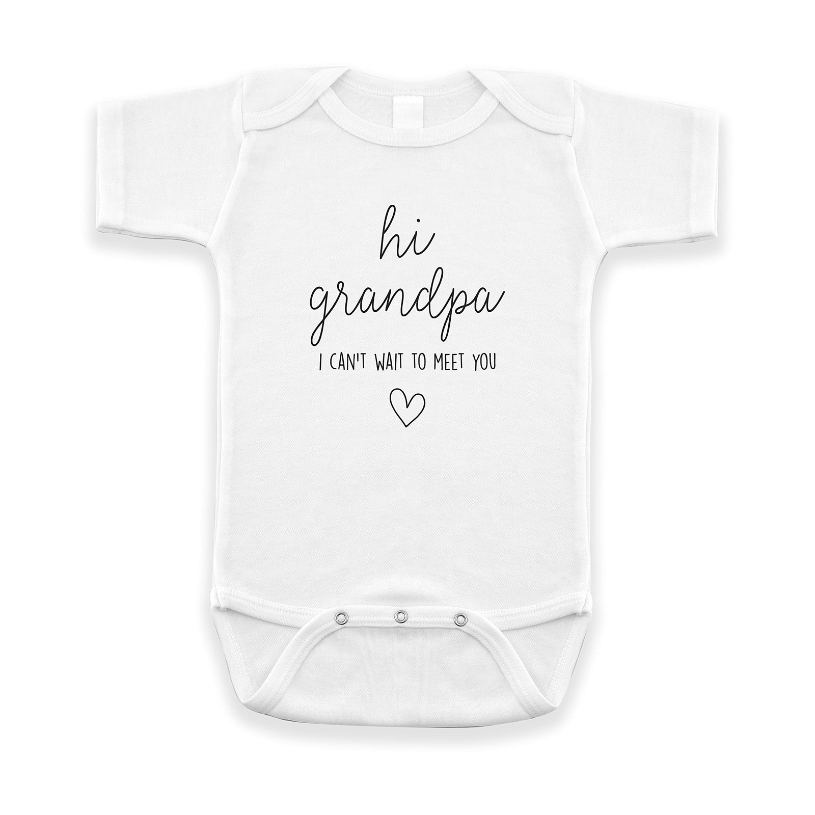 Hi Grandpa I Can't Wait To Meet You Pregnancy Announcement Infant Bodysuit - ...