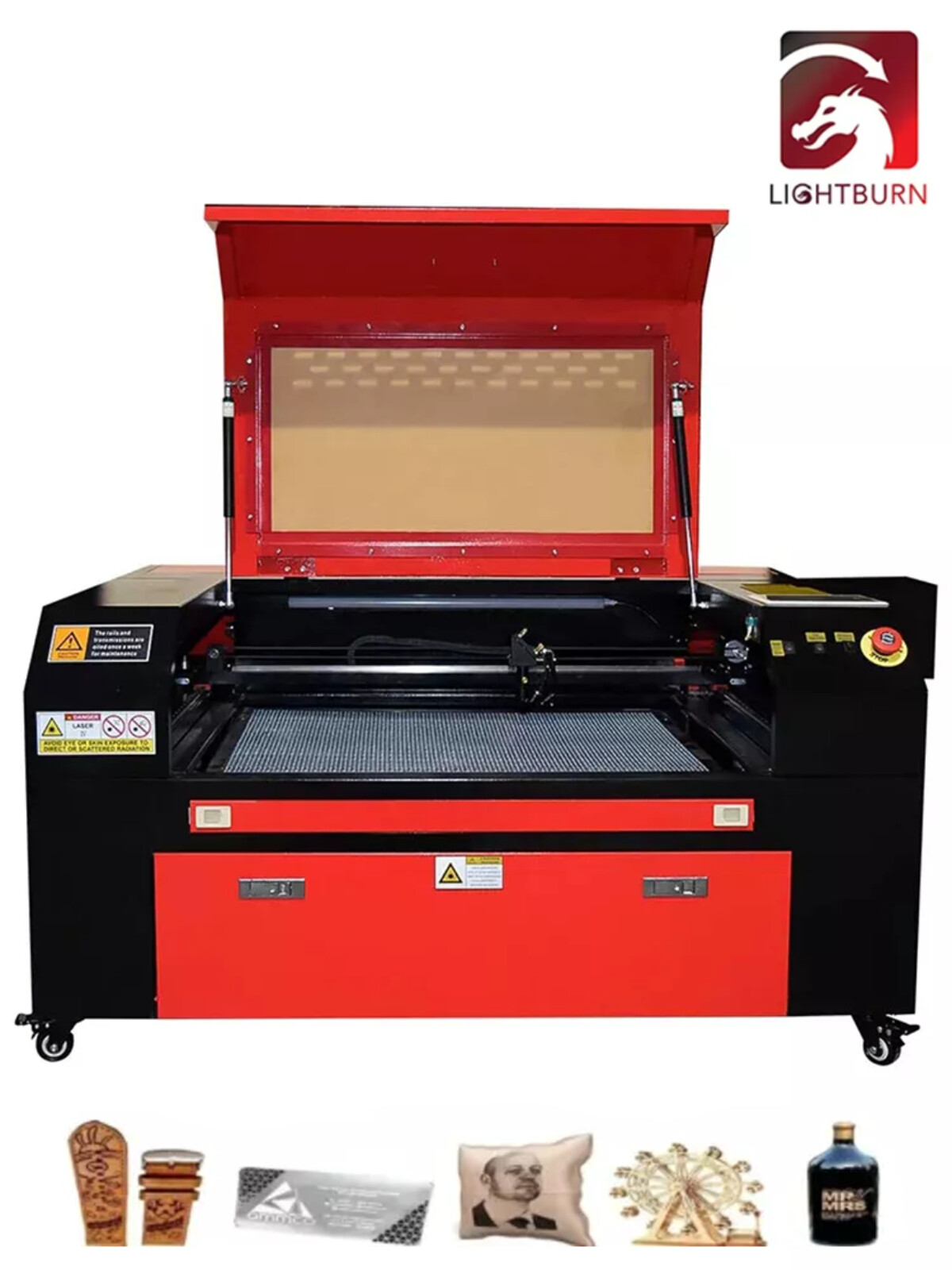 🔥 60W CO2 Laser Engraver Engraving Machine Cutting Worktop 20"x28" Lightburn