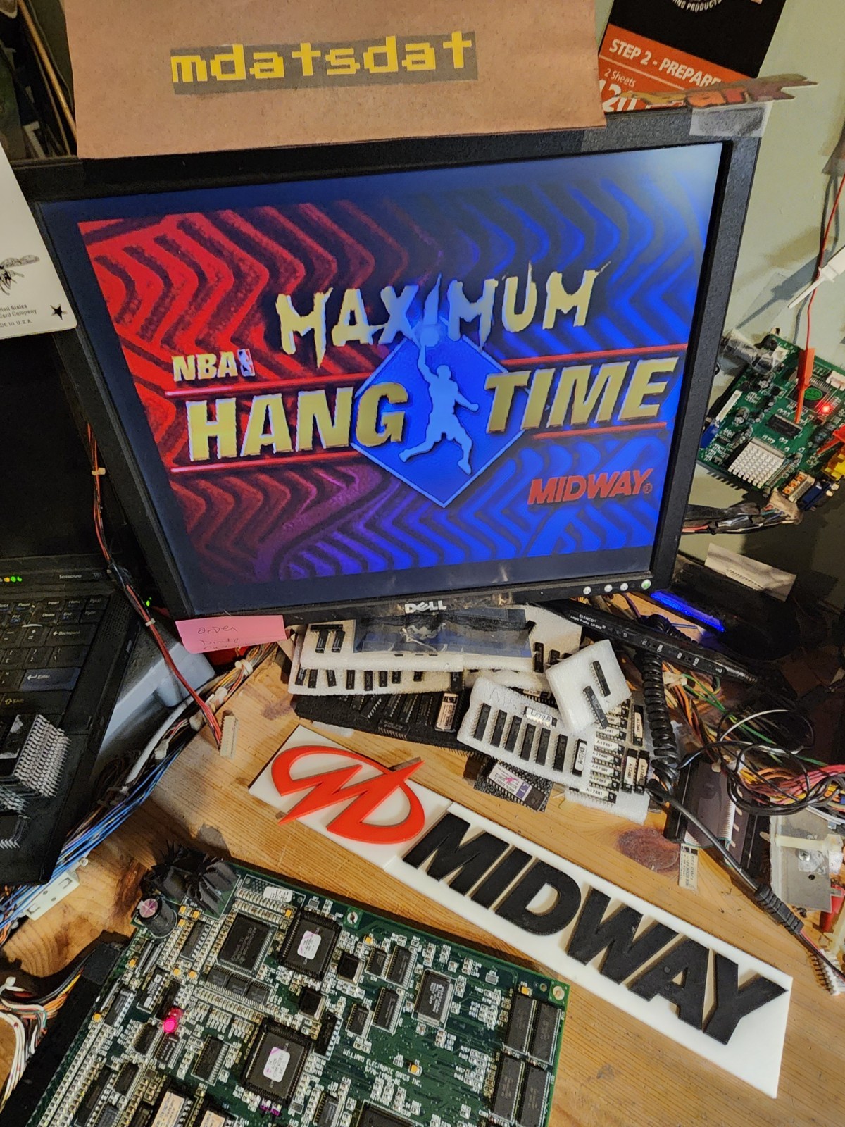NBA MAXIMUM HANGTIME PCB JAMMA ARCADE BOARD REV L1.03 MINIMAL SPRITE ISSUES.  