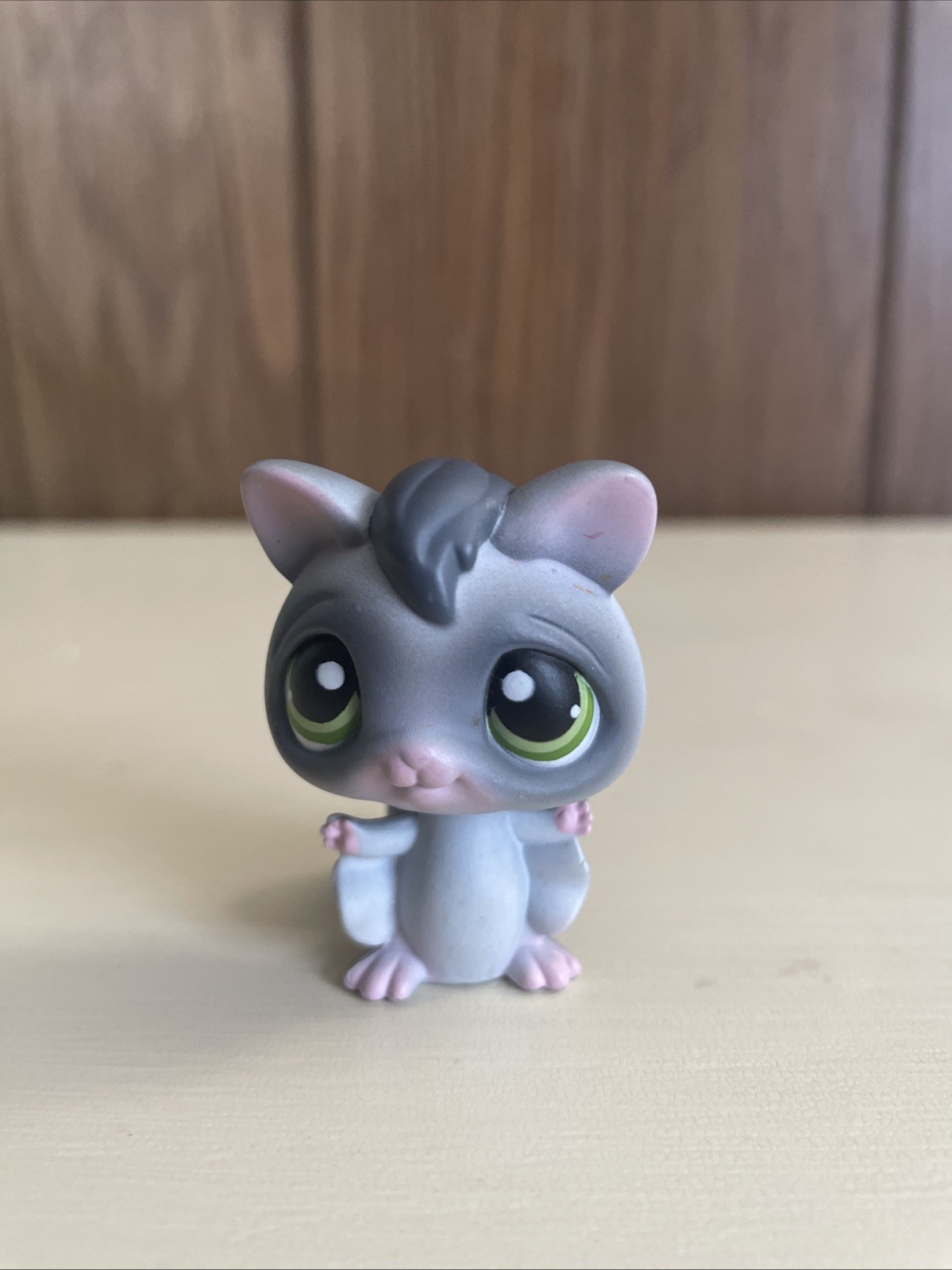 Littlest Pet Shop LPS #214 SUGAR GLIDER Flying Squirrel Gray Green Eyes