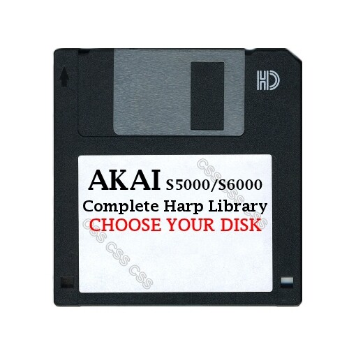 Akai S5000 / S6000 Floppy Disk Complete Harp Sound Library Choose Your Disk