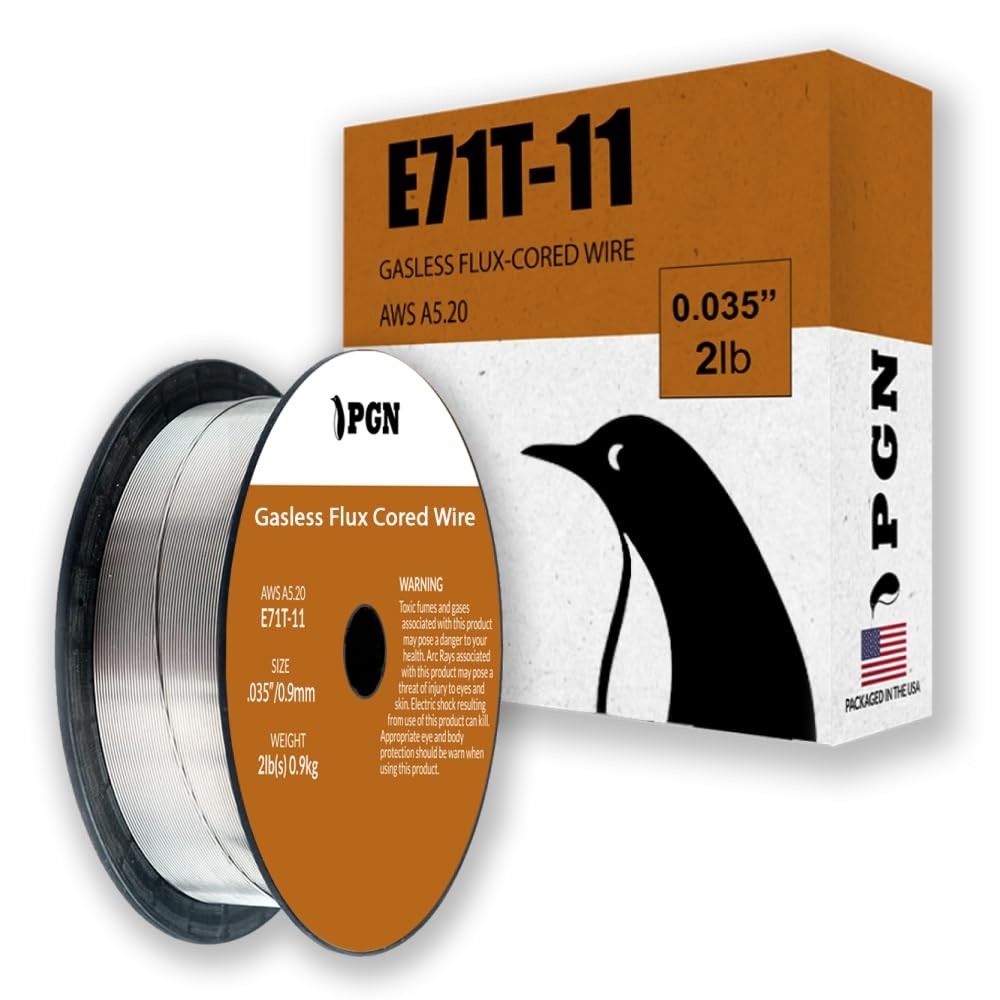 PGN Flux Core Wire .035 - E71T-11 .035 Inch, 2 Pound Spool - Gasless Mild Ste...