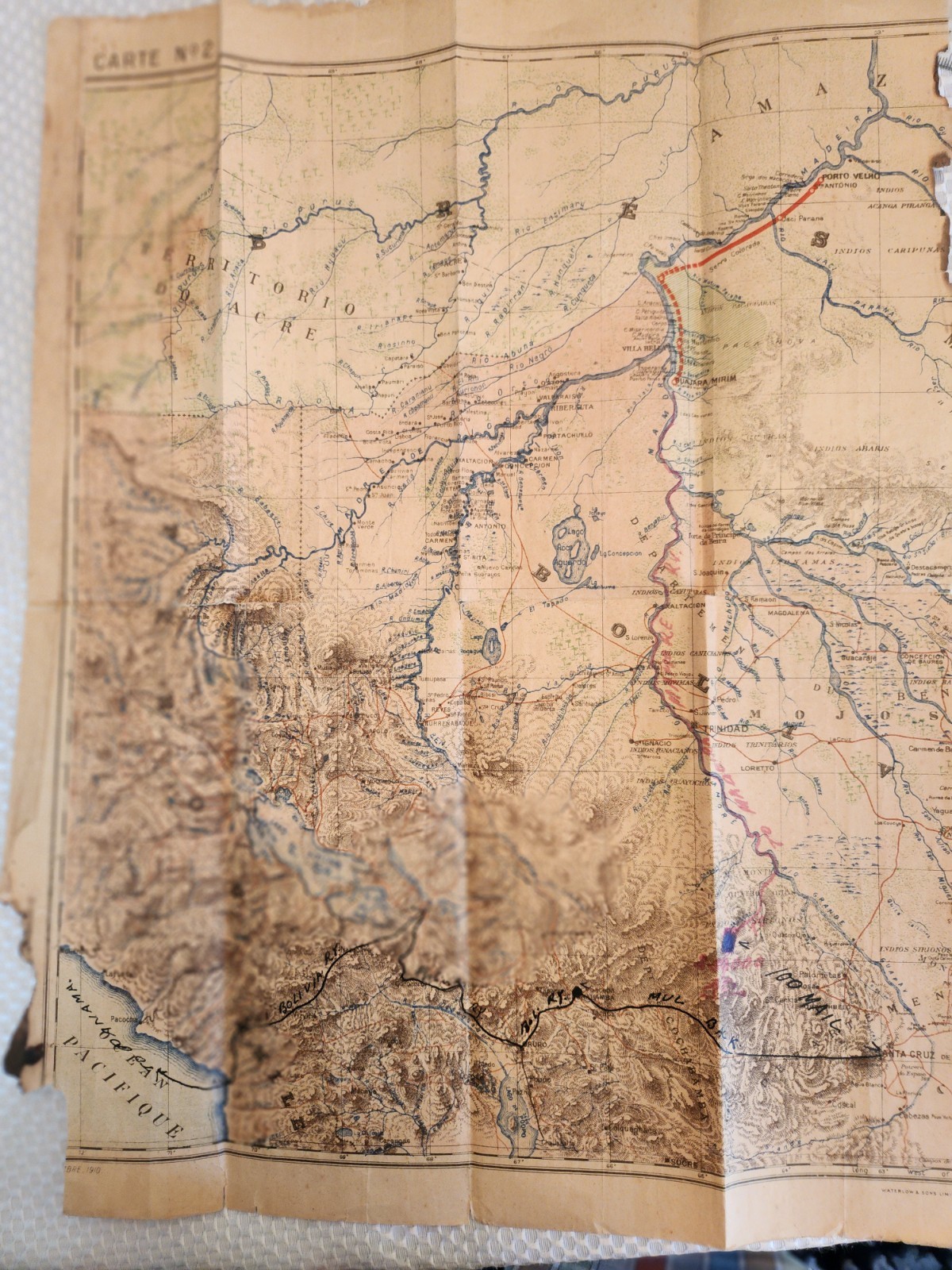 1910 WATERLOW & SONS - PARTIAL MAP. RARE -  ESTATE - #3442