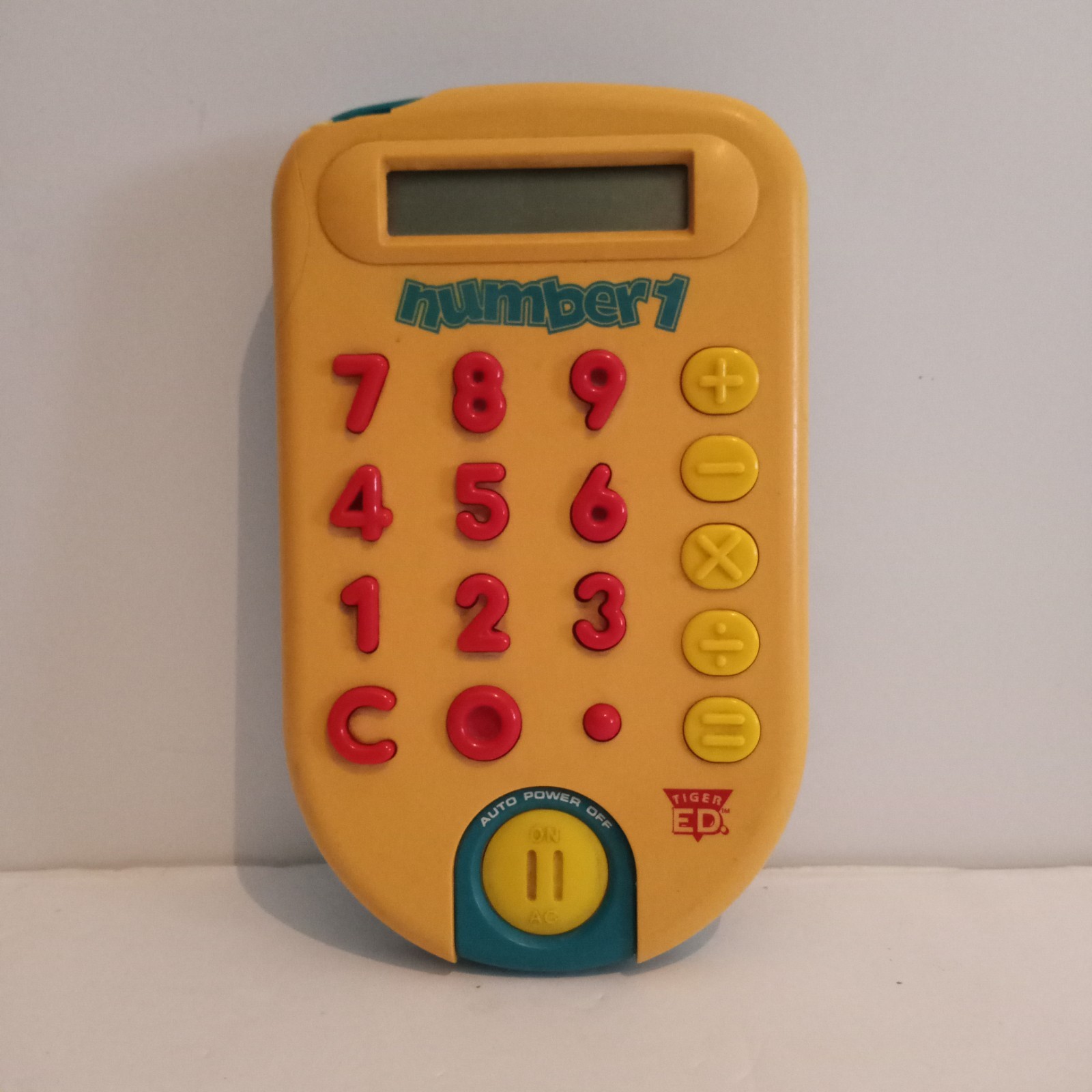 Vintage VTG Tiger Ed Number 1 Calculator 1995 Large Number Children's Retro Toy