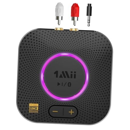  B06S+ Bluetooth 5.2 Receiver, HiFi Bluetooth Audio Adapter w/LDAC, aptX HD & 