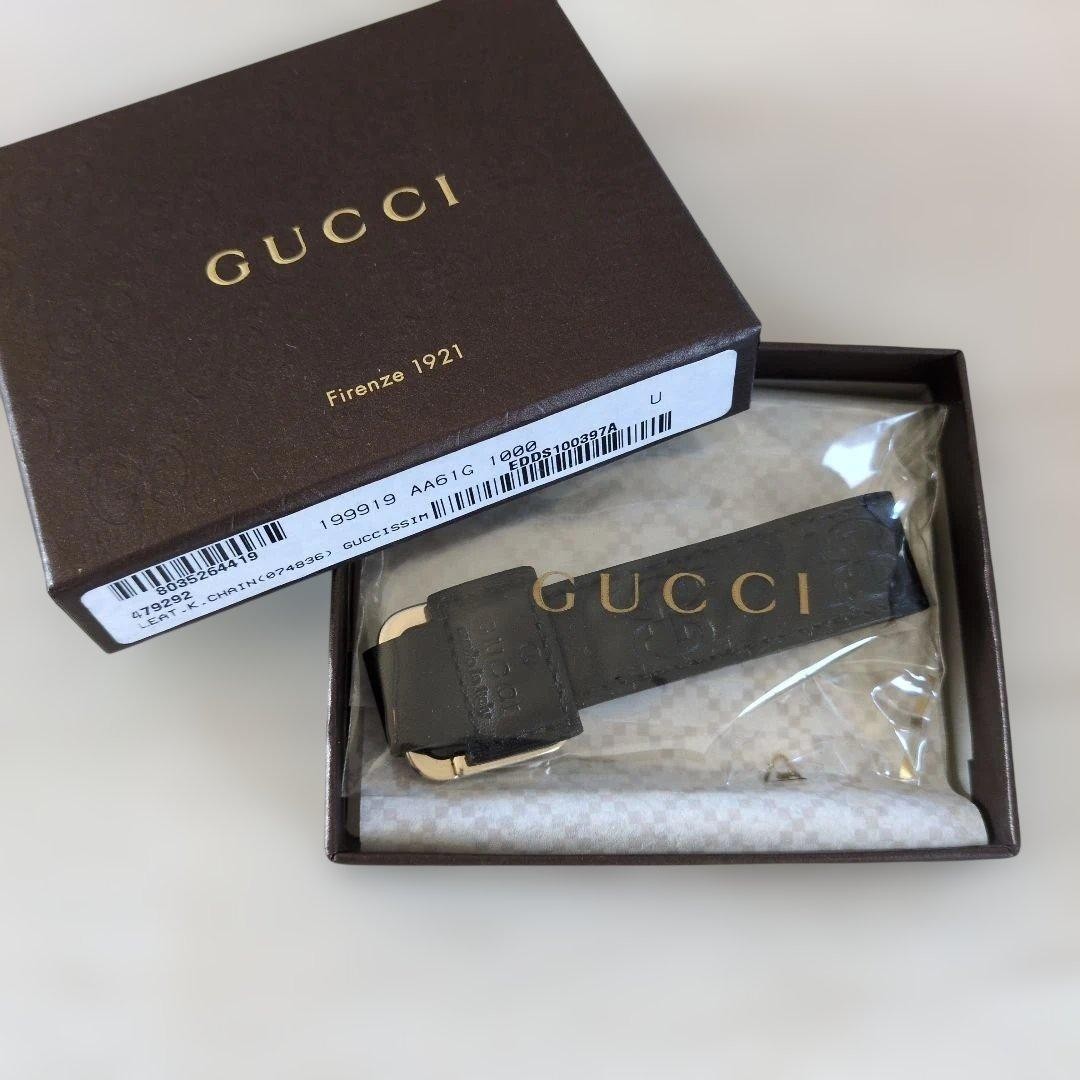 GUCCI Key Ring Black New Unused