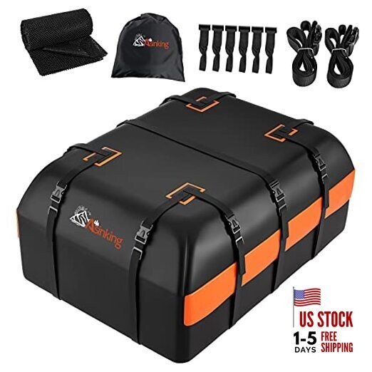  Car Rooftop Cargo Carrier Bag, 21 Cubic Feet 100% Waterproof Heavy Duty 840D 