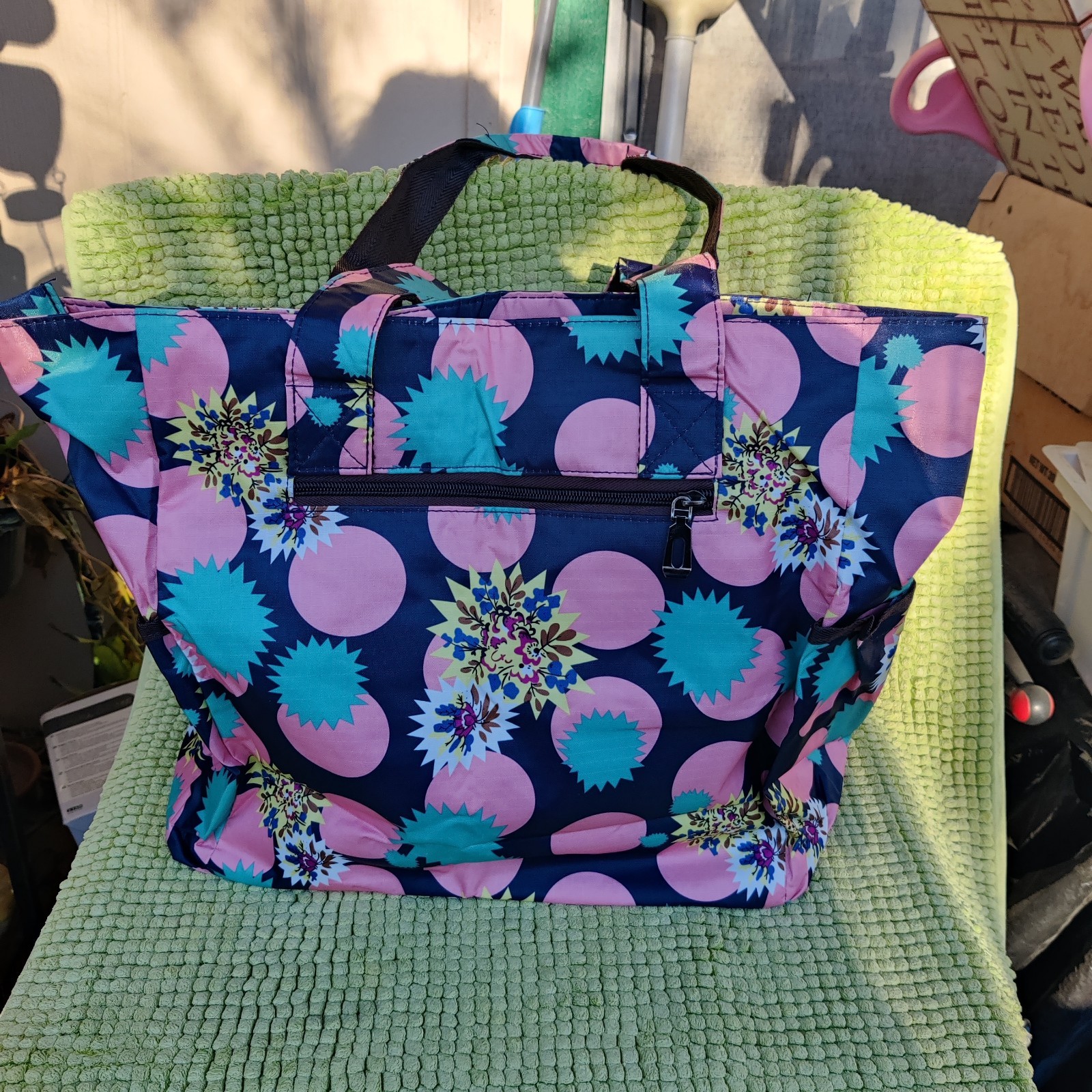 MORHUA Nylon Lg Lightweight Tote Shoulder Bag for Gym Hiking Picnic Travel 