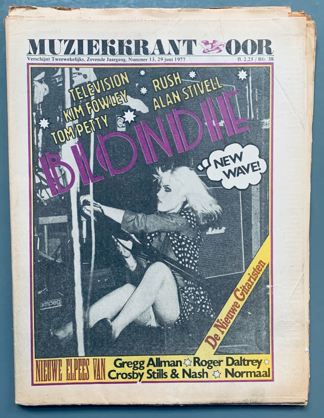 BLONDIE Debbie Harry TELEVISION Marquee Moon RUSH 1977 DUTCH MUSIC PAPER 