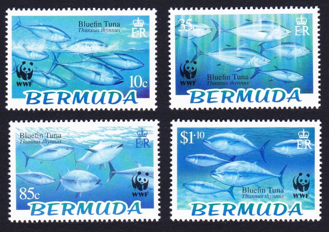 Bermuda WWF Atlantic Bluefin Tuna 4v 2004 MNH SG#938-941 MI#877-880 Sc#884-887